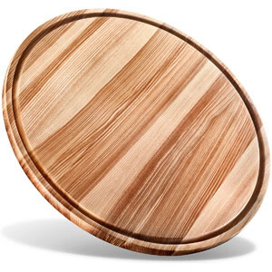B.Brown Large Round Wood Cutting Board